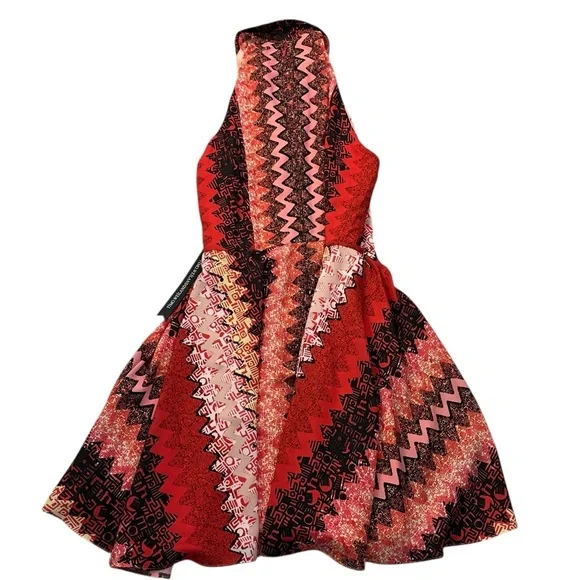 New Timo Weiland Halter Dress Zipper Detail Mini A-line Style Runway Designer - Picture 4 of 8